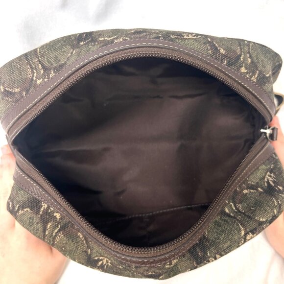 Coach Mens 2013 Heritage Web Canvas & Leather Camo X-L F70583 Shoulder Travel To - Picture 10 of 16